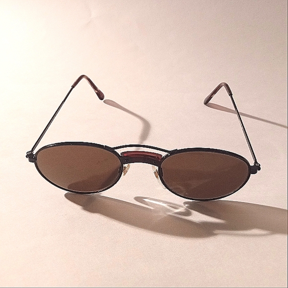 Vintage Alfred Sung Express Unisex Black Roundish Sunglasses - Picture 6 of 7